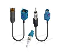Bingfu Universal Vehicle FM AM Radio Fakra Z Male Female to DIN Plug Socket Connector Cable with Fakra Z Male to DIN Plug Connector for Car Stereo Audio HD Radio Head Unit CD Media Player Receiver