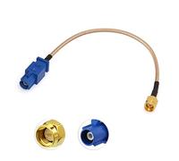 Bingfu Vehicle Car GPS Antenna Adapter Cable SMA Male to Fakra C Male Blue Coaxial Pigtail Cable 15cm 6 inch for Vehicle Truck SUV Car Stereo Head Unit GPS Navigation Receiver System GPS Tracker Modem