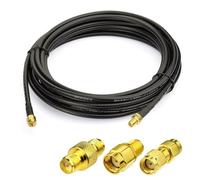 Bingfu WIFI Aerial Antenna Cable RP-SMA Male to Female KSR195 Cable and Adapter Kit for Wireless Security Camera WiFi Router Range Extender Gateway Wireless PCI Express PCIE Network Card USB Adapter