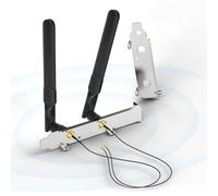 Bingfu WiFi Antenna RPSMA Male + RPSMA Female Pigtail Cable+PCI Slot Cover | 8dBi WiFi Aerial Compatible with M.2 NGFF Intel Wireless Network Card WiFi Adapter