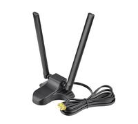 Bingfu WiFi Antenna with Magnetic Base, 3dBi Gain Dual Band 2.4GHz/5GHz RP-SMA Antenna with 2Meter Cable for Wi-Fi Router, PCIe Wireless Card, USB Adapter, Desktop PC