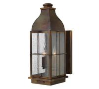 Luminosa Lighting Elstead Bingham 3 Light Outdoor Large Wall Lantern Light Sienna Ip44, E14