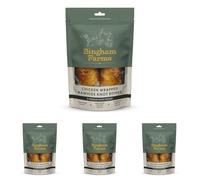 Bingham Farms Chicken Wrapped Rawhide Knot Bone Dog Treat - Dental Chew, Nutritious, Natural Flavour, High Protein - Medium - 2 pk 160 g (Pack of 4)