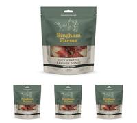 Bingham Farms Duck Wrapped Rawhide Donut Dog Treat - Dental Chew, Nutritious, Natural Flavour, High Protein - 75 g (Pack of 4)
