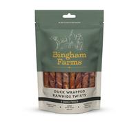 Bingham Farms Duck Wrapped Rawhide Twist Small
