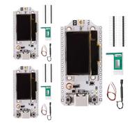 Binghe 3 PCS LoRa V3 Development Board with Batteries, LoRa V3 Module with OLED Display and USB Antenna Bluetooth WiFi LoRaWAN SX1262 863 928MHz Type-C Interface Compatible with Arduino/Meshtastic