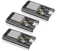 Binghe 3pcs ESP-32D Node-mcu Development Board Wifi + Bluetooth Ultra Low Power 2.4GHz Dual Core 38-pin Breakout Board Micro USB Interface Compatible with Arduino