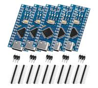 Binghe 5 Pcs Nano Type-C V3 USB Board, Nano Module V3 with 328PB Chip Module CH340G Controller 5V/16MHz Type-C Interface 328P-AU Microcontroller Compatible with Arduino