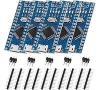 Binghe 5 Pcs Nano-V3 Micro USB Board, Nano V3 with 328PB Chip Module CH340G Controller 5V/16MHz MicroInterface 328PB-AU Microcontroller Compatible with Arduino Nano