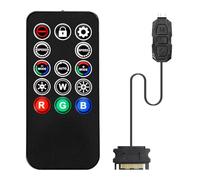 Binghe ARGB Controller with Remote Control, 5V 3-Pin, SATA Powered, Dimmer, 14 Key, RGB Fan Hub for Desktop Case Fan and Light Strips