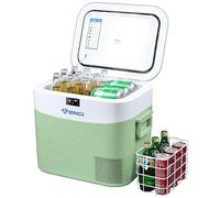 BINGI Compressor Fridge 22L, Portable Car Freezer Compact 12V Refrigerator 12V/24V DC & 100-240V AC Cooler Box for Outdoor Camping, Travel, Truck, Home Use -18℃ to 15℃