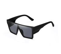BINGKING Fashion Polarized Safety Sunglasses for Men Women Z87 UV400 Square Protection for Workers, Black Smoke Polarized, L = 144 mm, W = 147 mm, H = 55 mm