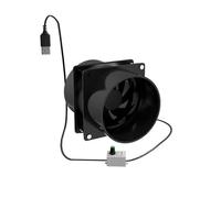 BINGNU Duct Fan, USB Adjustable Speed Solder Smoke Absorber ESD Fume Extractor Fan Pipe Duct Exhuast Fan With 1M Pipe Tub Ventilation Fan for Basements, Bathrooms(Only the fan)