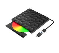 BINGNU Portable DVD Player, External DVD Player USB 3.0 Type-c CD Portable Disc Drive Burner Reader For Laptop Desktop PC