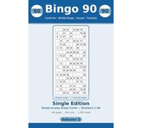 Bingo 90: Single Edition: 200 Large-Print 90-Ball Housie & Tombola Sheets, One Card Per Page (Volume 5)