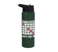 Bingo Always One Way Bingo Card Gambling Bingo Enthusiasts Stainless Steel Insulated Water Bottle