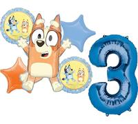 Bingo and Bluey 3rd Birthday Party Supplies Balloon Bouquet Decorations