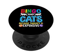 Bingo And Cats Therapy Is Expensive Bingo Player PopSockets Adhesive PopGrip