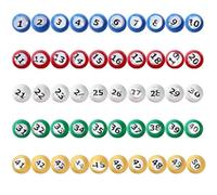 Bingo Ball Direct Replaces Fitments Numbered Bingo Balls Durable Universal Tally Ball Multicolored Raffle Balls for Parties Nights Game
