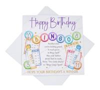 Bingo Birthday Card, Happy Birthday Card for a Bingo Lover with Poem, Bingo Dabbers