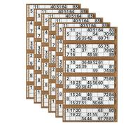 Bingo Book 1-600 Numbered Tickets | 6 to View Bingo for Christmas, New Year, Family Games, Parties & Events | Bingo Flyers for Fun Nights, Office, Holidays & Get Togethers - (Pack of 6)