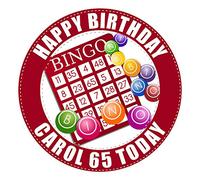 Bingo Cake Topper 7.5 Inch Personalised Edible on Icing Sheet with HI-RES Image