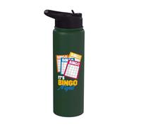 Bingo Card Game Player Design for Caller - It's Bingo Night Stainless Steel Insulated Water Bottle