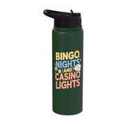 Bingo Casino Gambling Lucky Stainless Steel Insulated Water Bottle