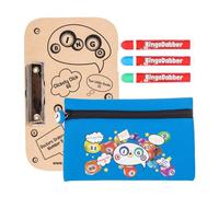 Bingo Dabber Case Holder Gift Set | Includes 3 Bingo Dabbers, 1 Board & Storage Bag | 20ml Non-Drip Markers | 6 Bag Colours with Lucky Number Zip Pull for Bingo Lovers