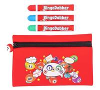 Bingo Dabber Case Holder Gift Set | Storage Bag + 3 Bingo Dabbers | Non-Drip Marker Pens | Bingo Accessories for Home, Clubs & Events