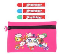 Bingo Dabber Case Holder Gift Set | Storage Bag + 3 Bingo Dabbers | Non-Drip Marker Pens | Bingo Accessories for Home, Clubs & Events