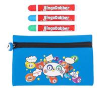 Bingo Dabber Case Holder Gift Set | Storage Bag + 3 Bingo Dabbers | Non-Drip Marker Pens | Bingo Accessories for Home, Clubs & Events
