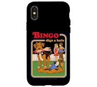 Bingo Digs a Hole Sarcastic Dog Retro Funny Adult Humor Case for iPhone X/XS