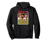 Bingo Digs a Hole Sarcastic Dog Retro Funny Adult Humor Pullover Hoodie