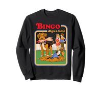Bingo Digs a Hole Sarcastic Dog Retro Funny Adult Humor Sweatshirt