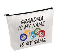 Bingo Gambler Gift Grandma is My Name Bingo is My Game Lucky Bingo Makeup Bag Lucky Bingo Pouch Bag (Grandma is My Name Bingo is My Game B)