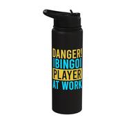 Bingo Game Danger Bingo Player At Work Bingo Stainless Steel Insulated Water Bottle