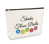 Bingo Game Gift for Women Makeup Bag Bingo Lover Gambler Player Gift Casino Gambling Cosmetic Bag Christmas Birthday Gifts for Gambler Lucky Game Travel Cosmetic Pouch