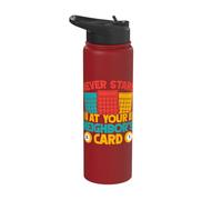 Bingo Game Never Stare Neighbor´s Card Bingo Stainless Steel Insulated Water Bottle