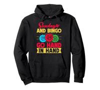 Bingo Game Sundays & Bingo Go Hand In Hand Bingo Pullover Hoodie