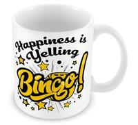 Bingo Gift Mug - Happiness is Yelling Bingo!