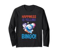 Bingo Happiness is Yelling Bingo Balls Lucky Bingo Player Long Sleeve T-Shirt