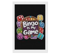 Bingo is My Game Diamond 5D Painting Kits for Adult Beginners Round Full Drill DIY Wall Art Craft Decor Gift 8"x12"