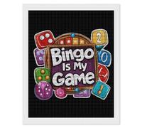Bingo is My Game Diamond 5D Painting Kits for Adult Beginners Square Full Drill DIY Wall Art Craft Decor Gift 16"x20"