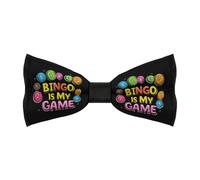 Bingo Is My Game Mens Classic Bow Ties Adjustable Length Printed Design Bowtie for Birthdays Valentine's Day Gifts