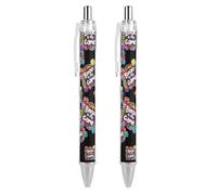 Bingo Is My Game Retractable Ballpoint Pens 0.5mm Fine Black Inks Roller Smooth Writing Office Supplies 2 PCS