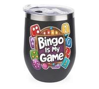 Bingo is My Game Stylish Insulated Coffee Cups & Mugs with Lids 12 Oz Stainless Steel Travel Drinks Tumbler One Size