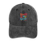 Bingo Is My Game Vintage Baseball Cap Golf Dad Hats Adjustable SnapBack Cap for Men Women Sports Outdoor