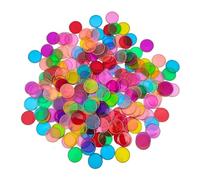 Bingo Lotto Game Set Bingo Chips Set, Counters with 100 Pcs Mix Color Chips and 1 pc Magnetic Wand,Clear Bing-o Counting Chip Plastic Markers,Bing-o Counters,for Board Games, Math,and Educational Fun