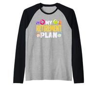 Bingo My Retirement Plan Funny Game Lover Raglan Baseball Tee